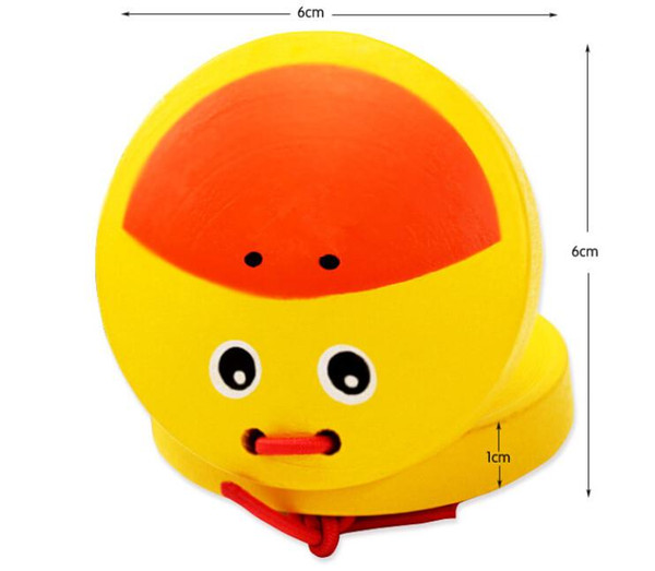 Cartoon wooden castanets. Children's musical toys early childhood educational toys, children's toys percussion sound