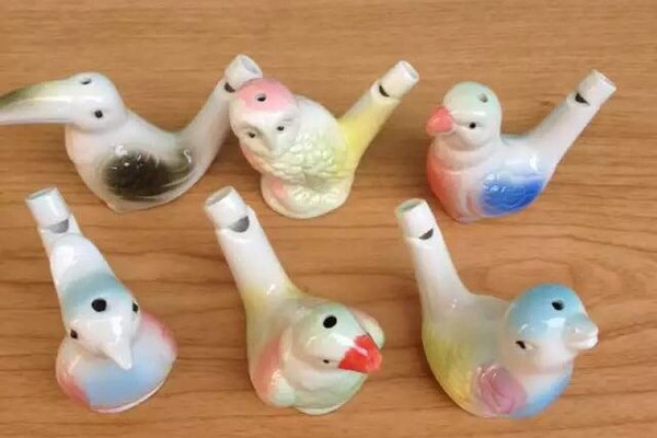 Vintage Style Handmade Dropship Water Bird Whistle Clay Birds Ceramic Glazed Peacock Whistle Christmas Party Gift