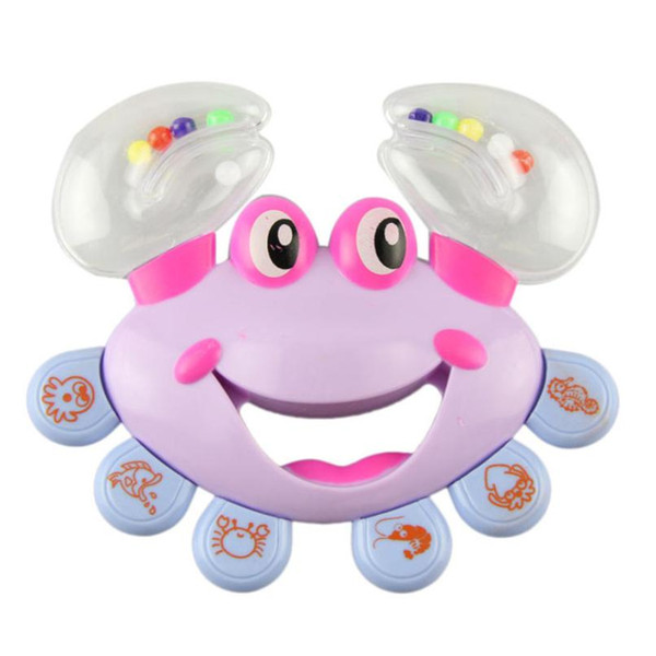 Brand High quality Kids Baby Crab Design Handbell Musical Instrument Jingle Shaking Rattle Toy wholesale