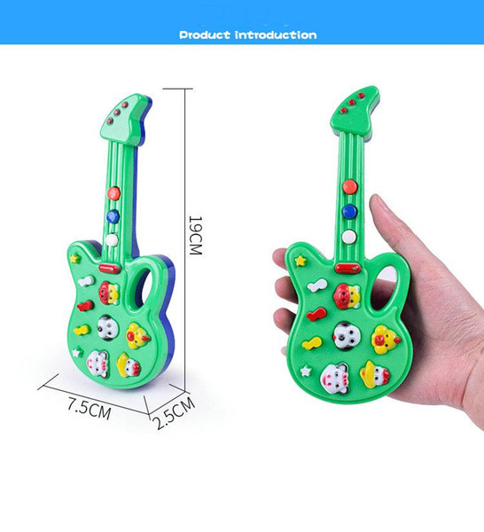 003 New Fashion Cartoon toy guitar High Quality Music Electric Guitar Kids Musical Instruments Educational Toys For Children Gifts
