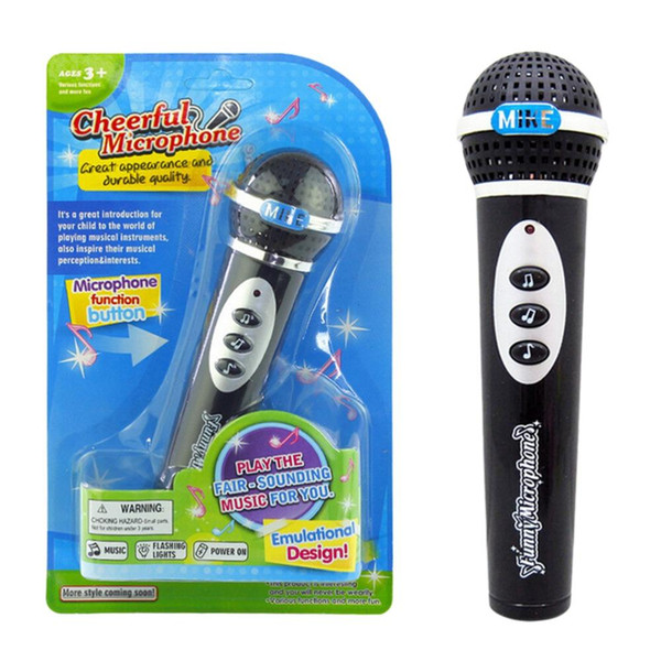 Black Simulation Microphone For Children Modern Microphone Mic Karaoke Singing Kid Girls Boys Funny Toys Gift Music Toy