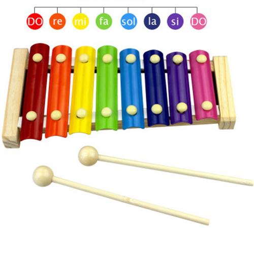 New Baby Kid Musical Toys Xylophone Wisdom Development Wooden Instrument musical instrument toy with 1 Pair Wood Stick