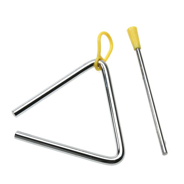 2017 High Quality Interesting percussion 4/5 inch Children Toy Musical Instrument Rhythm Band Triangle Educational Preschoo