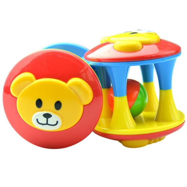 Infant Bells Ball Bear Baby Puzzle Toy Creative Cartoon Hand Shake Bell Ring 2 55kk C R