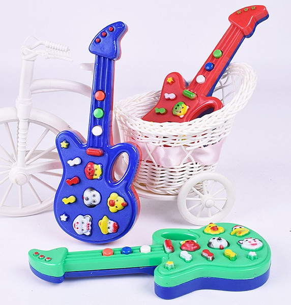 New Fashion Cartoon toy guitar High Quality Music Electric Guitar Kids Musical Instruments Educational Toys For Children Gifts