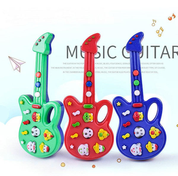 001 New Fashion Cartoon toy guitar High Quality Music Electric Guitar Kids Musical Instruments Educational Toys For Children Gifts