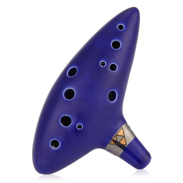 12 Holes New Ocarina Ceramic Alto C Legend of Zelda Ocarina Flute Instrument Legend of Zelda Ocarina Flute Blue Instrument for musical
