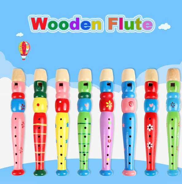 High Quality Wooden Piccolo Flute Kid Piccolo Flute Sound Musical Instrument Early Education toy Gift for Baby Kid Child (Color Random)