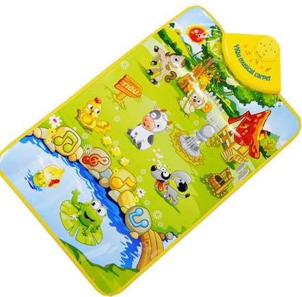 Early Learning Toys Kids Baby Farm Animal Musical Music Touch Play Singing Gym Carpet Mat Toy Gift Children Educational Toys MM3
