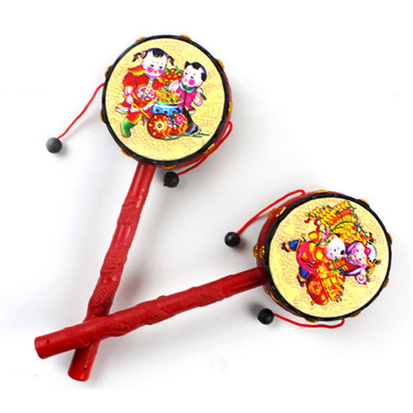 Rattle Rums Noisemaker Toys Musical Instrument Chinese Traditional Classic Hand Bells Early Education 1 69zh F1