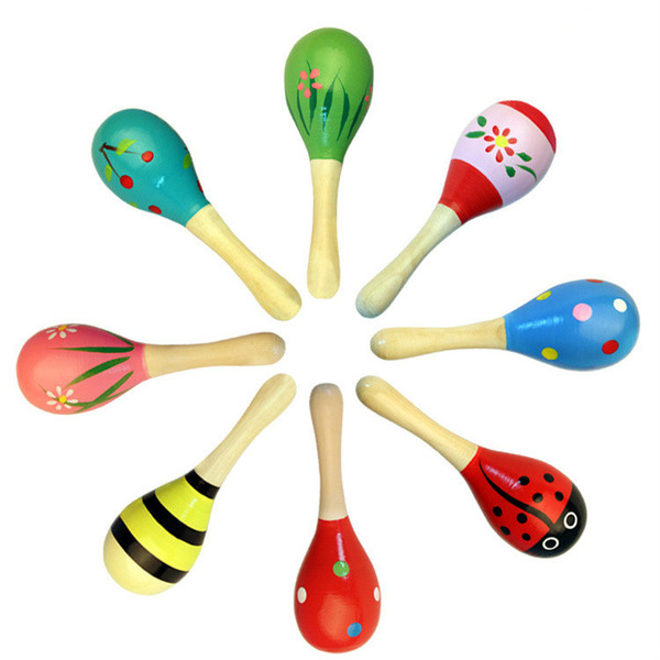 Hot Sale Baby Wooden Toy Rattle Baby Cute Rattle Toys Orff Musical Instruments Educational Toys for 0-1T