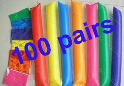 Free shipping 200 pcs of Ballon Inflatable Sticks cheering sticks cheering inflatable stick,Cheer Up