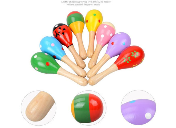 Baby Wooden Toy Rattle Baby cute Rattle toys musical instruments Educational Toys MC 001