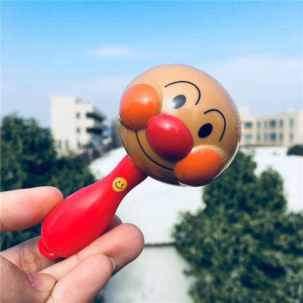 New Arrival Anpanman Design Baby Small Sand Hammer Bell Cartoon Musical Instruments Handbell Baby Educational Toys