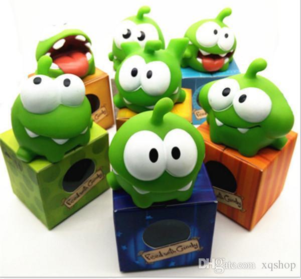 Android Games Cut The Rope Frog Vinyl Cute Doll PVC Toy Birthday Christmas Gift Green frog called frog toy