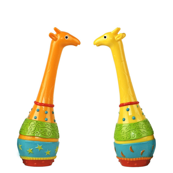 2018 new style cute Giraffe hammer Shaking ringing Noisemaker Toys Safety particles touch ringing boy and girl