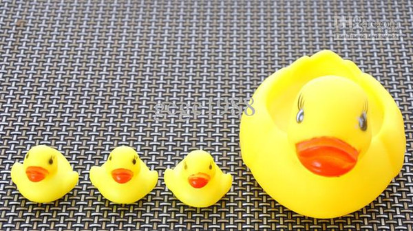 P23 2sets/lot Baby Kids Bathe Duck Toys (4pcs/set) for Children Non-Toxic Rubber Toys Sounds Favourite Gift Boys girls