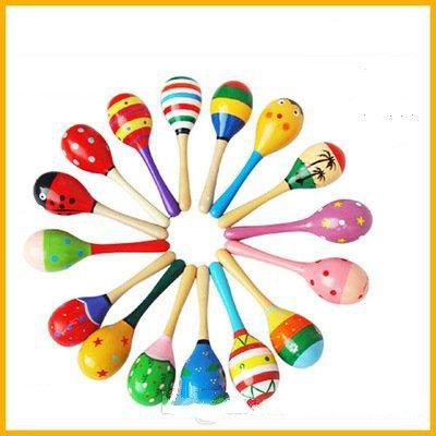 Hot Sale Baby Wooden Toy Rattle Baby cute Rattle toys Orff musical instruments Educational Toys