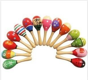 50pcs Baby Wooden Toy Rattle Baby cute Rattle toys Orff musical instruments Educational Toys