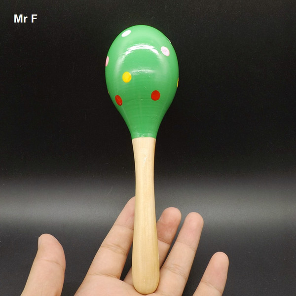 Cartoon Wooden Sand Hammer Orff Musical Instruments Preschool Educational Toys Baby Gift