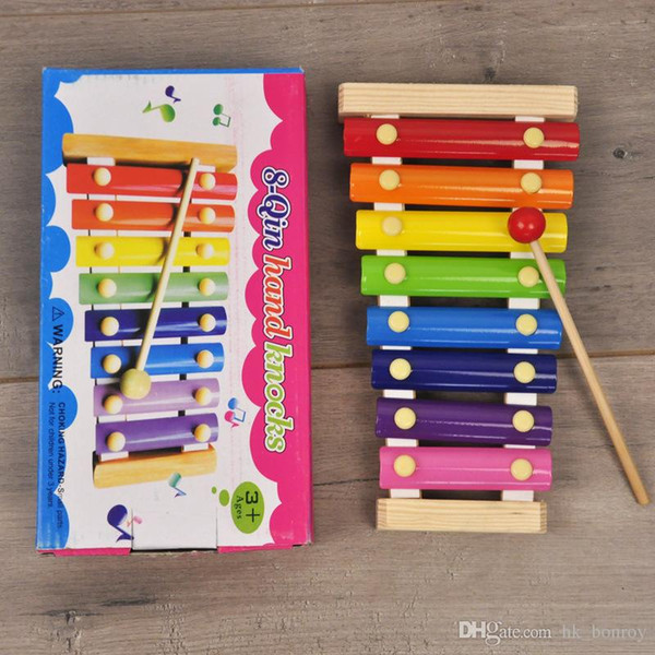 Wholesale Learning Education Wooden Xylophone For Children Kid Musical Toys Xylophone Wisdom Juguetes 8-Note Music Instrument