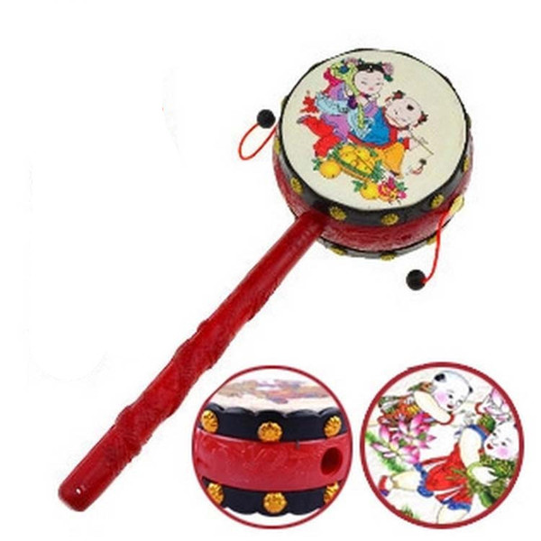 Baby baby baby traditional sheep skin double large rattle drum