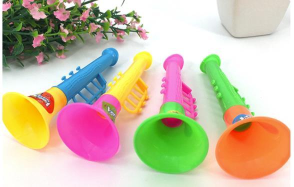 NEW hot Creative cartoon horn Noise Maker Party Favors Gifts Whistles With Lanyards For Party color random