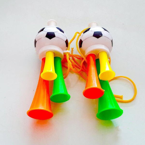 Free shipping Small football horn plastic Mini fueling horn Three-tone cheering speaker Children's toys