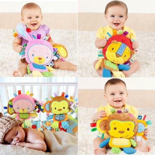 8 Styles Baby Toys Rattles Pacify Doll Plush Baby Rattles Toys Animal Hand Bells Newbron Animal elephant/monkey/lion/rabbit