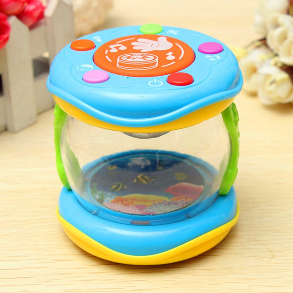 LED Music Early Childhood Educational Learning Developmental Baby Rattles Funny Children Infant Toys Mini Magic Hand Drum Beat