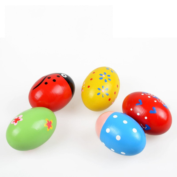 Creative Lovely Maraca Toys Children Musical Instruments Toy Wooden Egg Maracas Many Styles 1 8cw C R