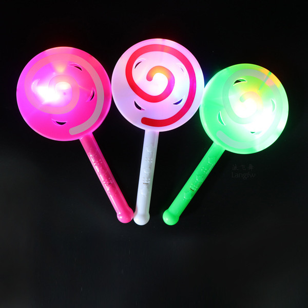 2017 new LED flash stick, flashlight, hand bell stick, luminous lollipop, fluorescent bar, children's toys wholesale