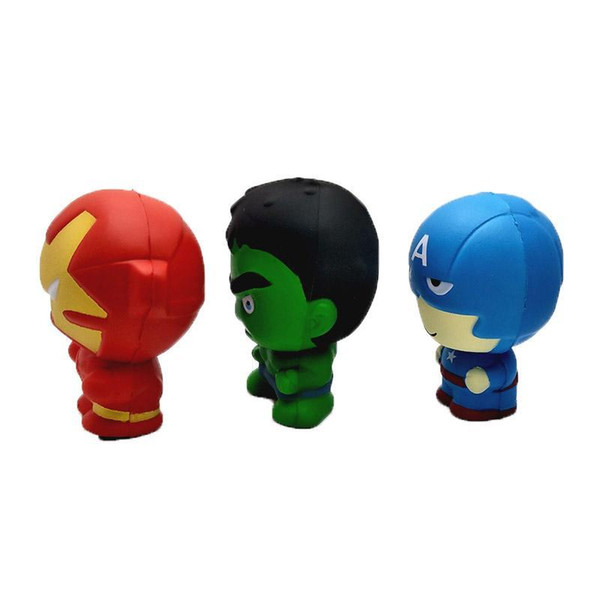 12pcs Cute Squishy toys Slow Rising The Avengers Iron Man Captain America Spiderman Hulk Squeeze Toy Squishies Stress Relief Kids toys