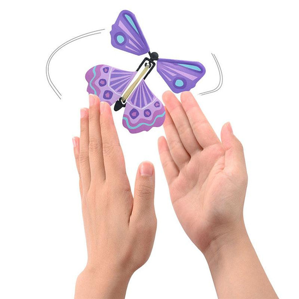 10pcs Exclusive Magic Flying Butterfly 10cmx10cm Easy To Do Magic Tricks Props Toys For Children Surprising Gift