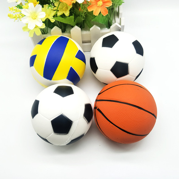 006 Squishy toys Basketball football volleyball Sport Ball Soft Jumbo Ball Slow Rising Squeeze Toy Squishies Stress Relief Kids toys