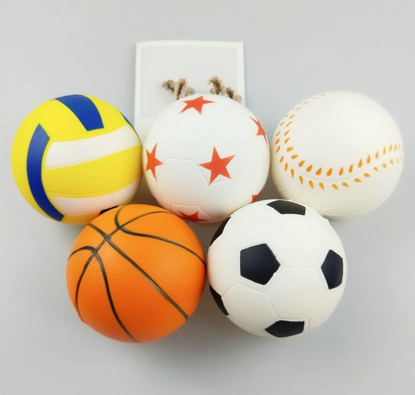 3pcs Squishy toys Basketball football volleyball Sport Ball Soft Jumbo Ball Slow Rising Squeeze Toy Squishies Stress Relief Kids toys