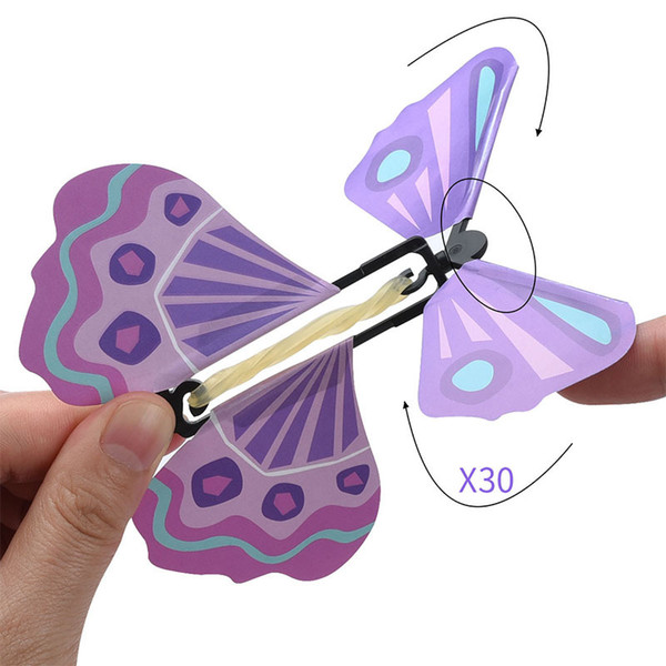 20pcs Exclusive Magic Flying Butterfly 10cmx10cm Easy To Do Magic Tricks Props Toys For Children Surprising Gift