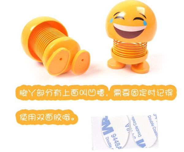 buy 10 pcs Smiling face spring toy for car at low cost suitable for car or house