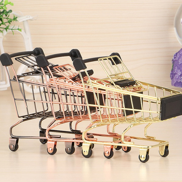 Mini Trolley Toy Supermarket Handcart Baby Toys Utility Carts Storage Folding Shopping Cart Basket Toys Children Boys Novelty Items