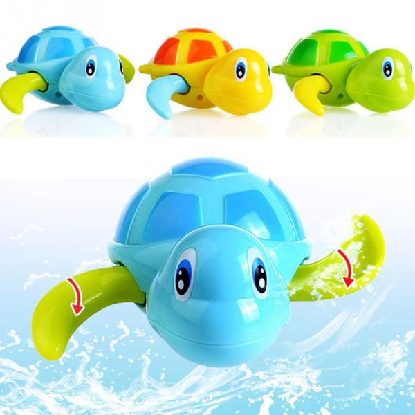 3pcs/lot Swimming Tortoise Baby Toys Plastic Animals Wind Up Toys Pool Bath Fun Toys For Kids Turtle Chain Clockwork Classic toy