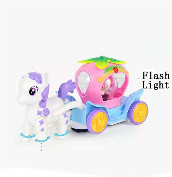 Electric carriage luminous toys flash light musical cardan wheel travel 360 degree rotary ball toys