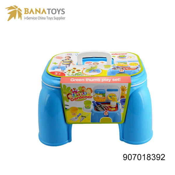 kids toy multifunction table chair plastic storage box garden tool for kids mini chair game folding chair Free Shipping