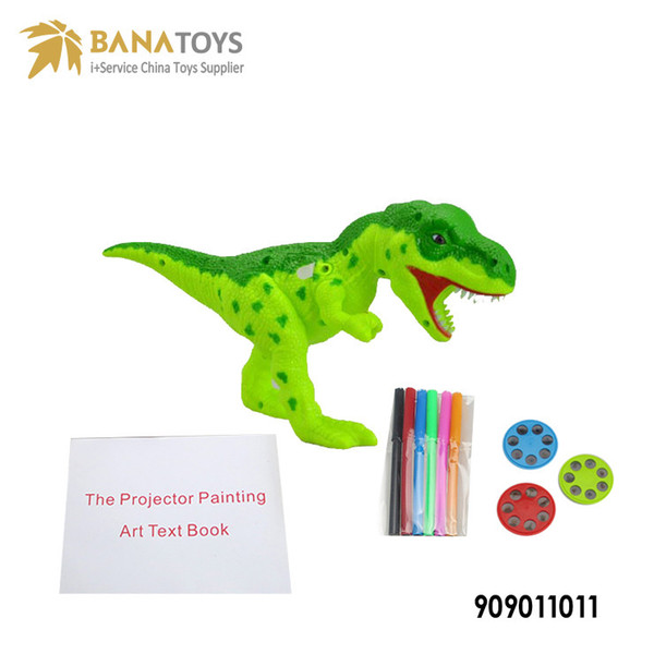 2in1 Electronic Educational Kid Intelligent Child's Play Dinosaur Toy Projector Painting Toy Cultivate the Kids Art Cells Children Gifts