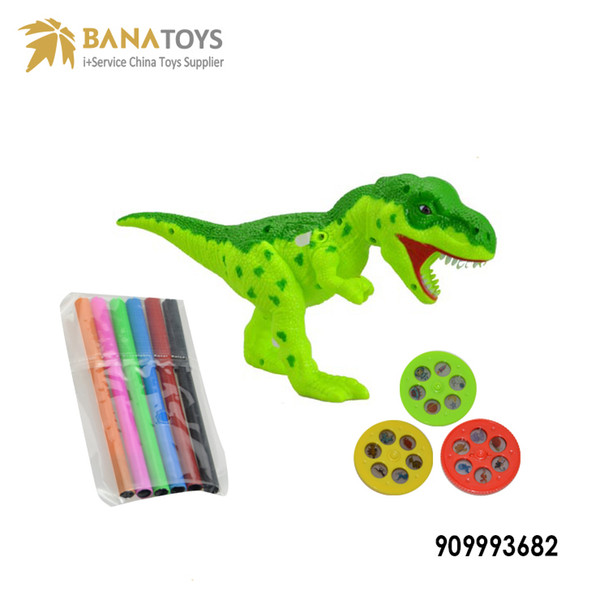 Educational kids dinosaur painting toy projector included 4* AG13 Includes 27 accessories cultivate the kids art cells