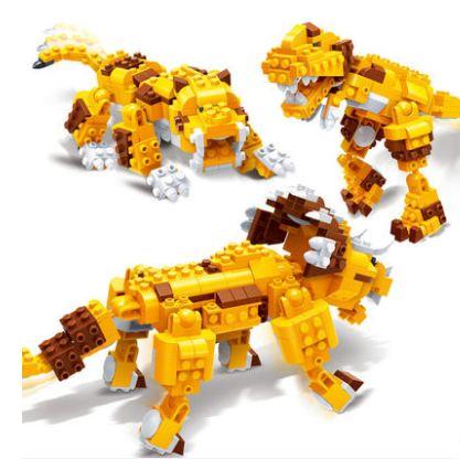 Intelligent building blocks, toys, gifts, animal originality 3-in-1 dinosaurs, a variety of combinations of gifts, must choose children's fi