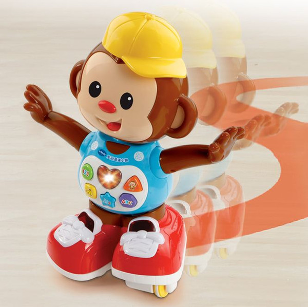 Interactive chase monkey electric toy baby music dancing intelligent crawling robot electric monkey 80+ sound effects infrared induction dod