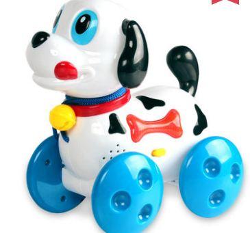 Polaroid leash children's toy electric dog puzzle concert Music sounds and lights flash singing walking music toy dog