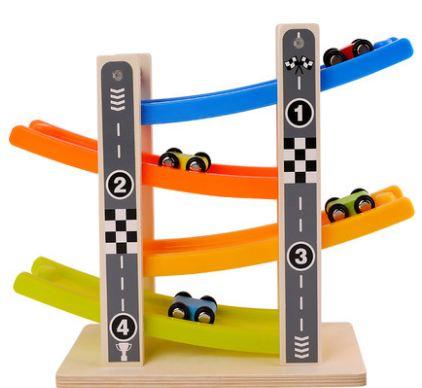 Puzzle track car toy children baby toy glider boys and girls 1-3 years of age Cool car visual focus training color number recognitio