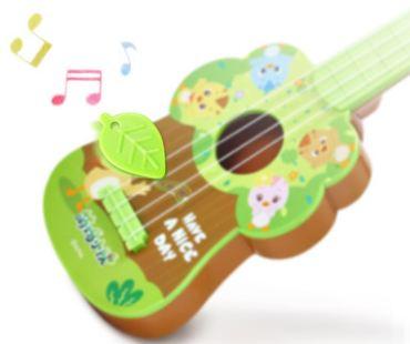 Cute chicken team ukulele guitar playing and singing toys stimulate the baby's performance desire to cultivate music potential open music ta