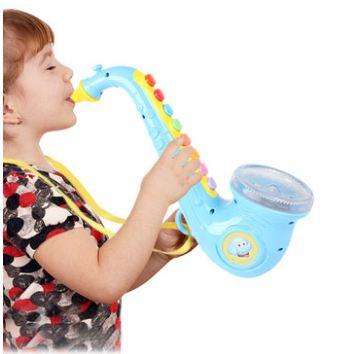 Toy saxophone children's trumpet playing Musical Instruments baby toys 1-3 year old baby Musical Instruments set intimate design detachable